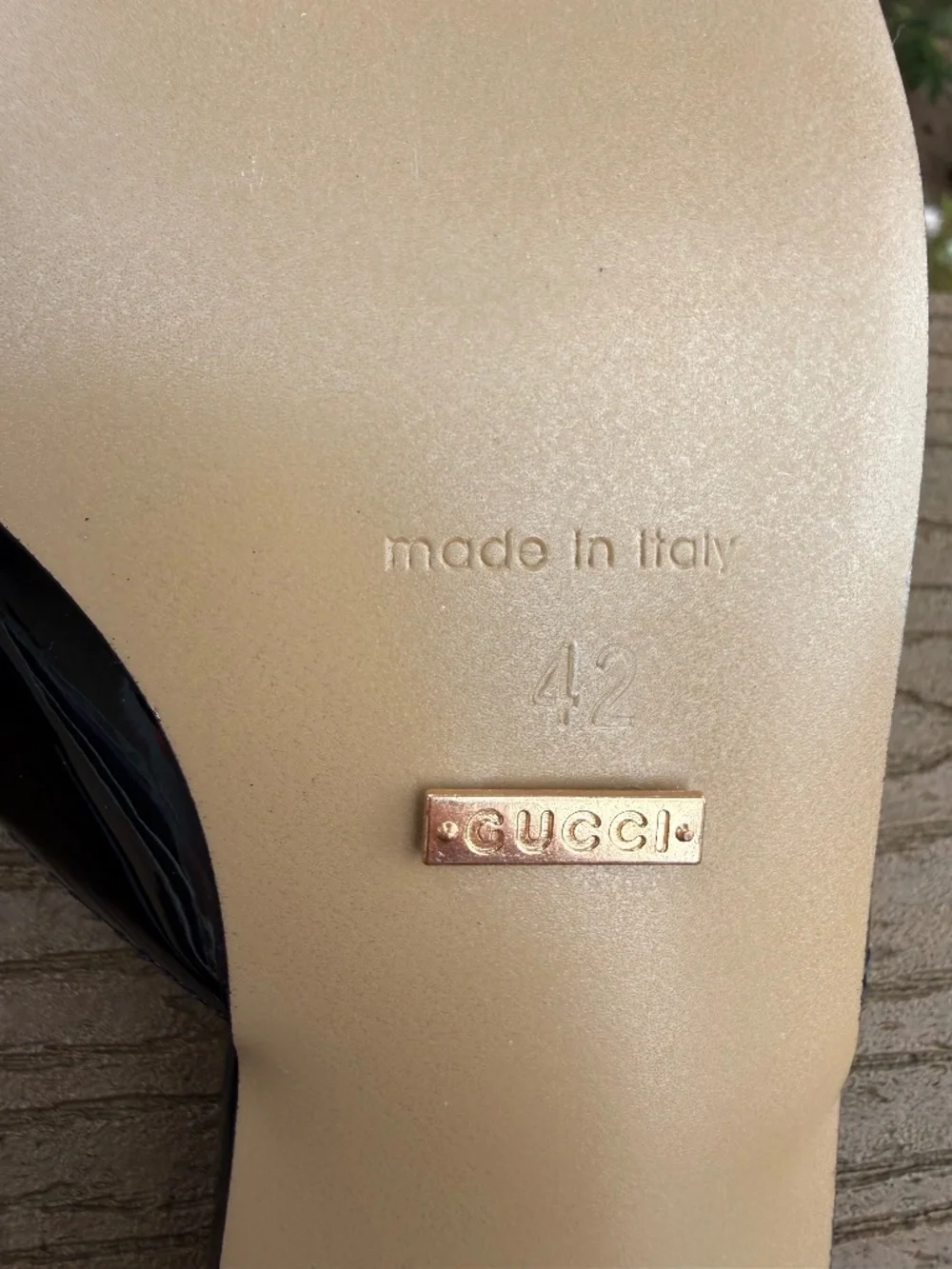 Black Patent Leather Mule Slides - Picture 3 of 8